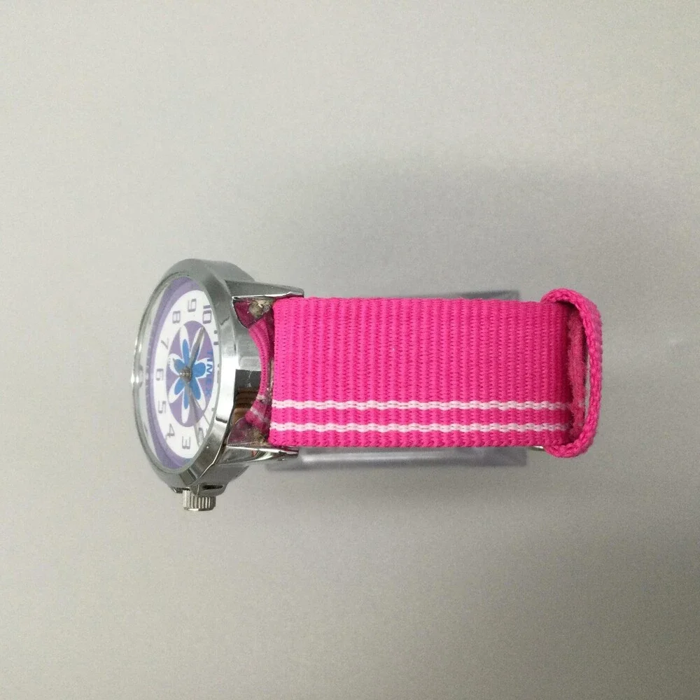 Timex Girls Watch 31mm Floral Dial Pink Nylon Indiglo WR 30M New Battery